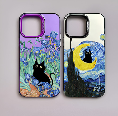 Starry night cat phone case - starry,
