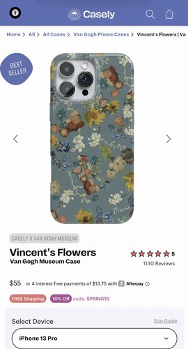 Casely van gogh museum floral - van,